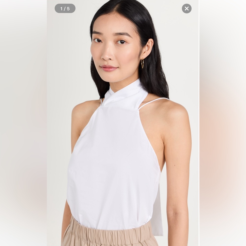 NWT Tibi Poplin Halter Top Size 00 - Can be worn two ways